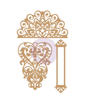 Prima Marketing Inc Lace & Heart Chipboard Diecut (647322) Prima Marketing Inc Lace & Heart Chipboard Diecut (647322)