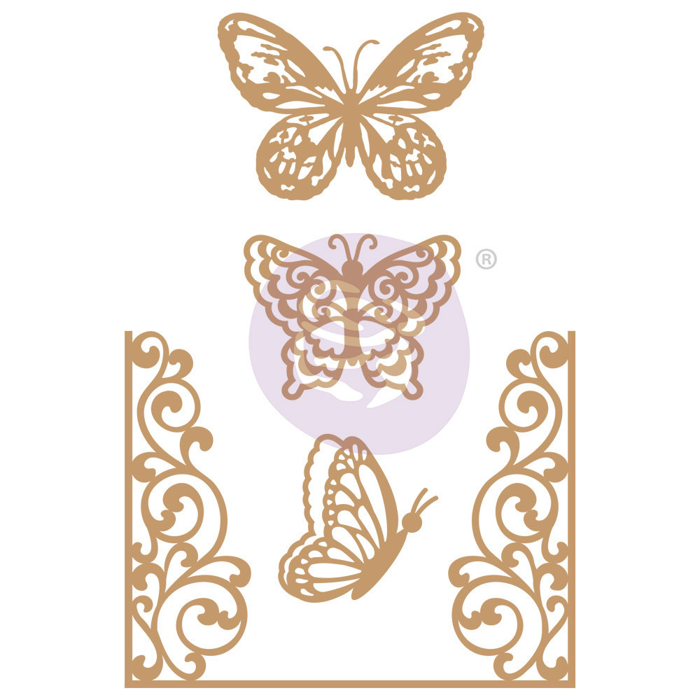 Prima Marketing Inc Butterfly Flight Chipboard Diecut (647346)