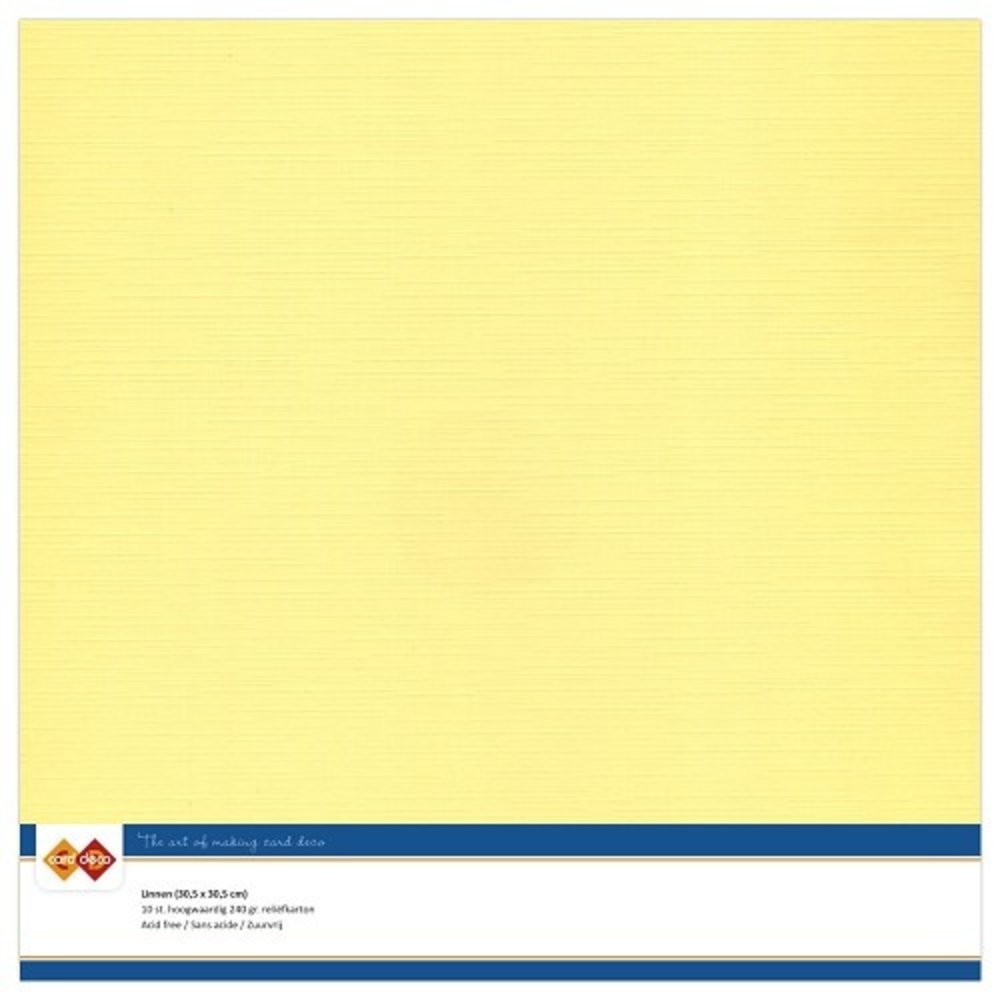 Card Deco Linen Cardstock Yellow 10 Vel 30,5x30,5 cm (LKK-SC04)