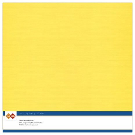 Card Deco Linen Cardstock Bright Yellow 10 Vel 30,5x30,5 cm (LKK-SC06)