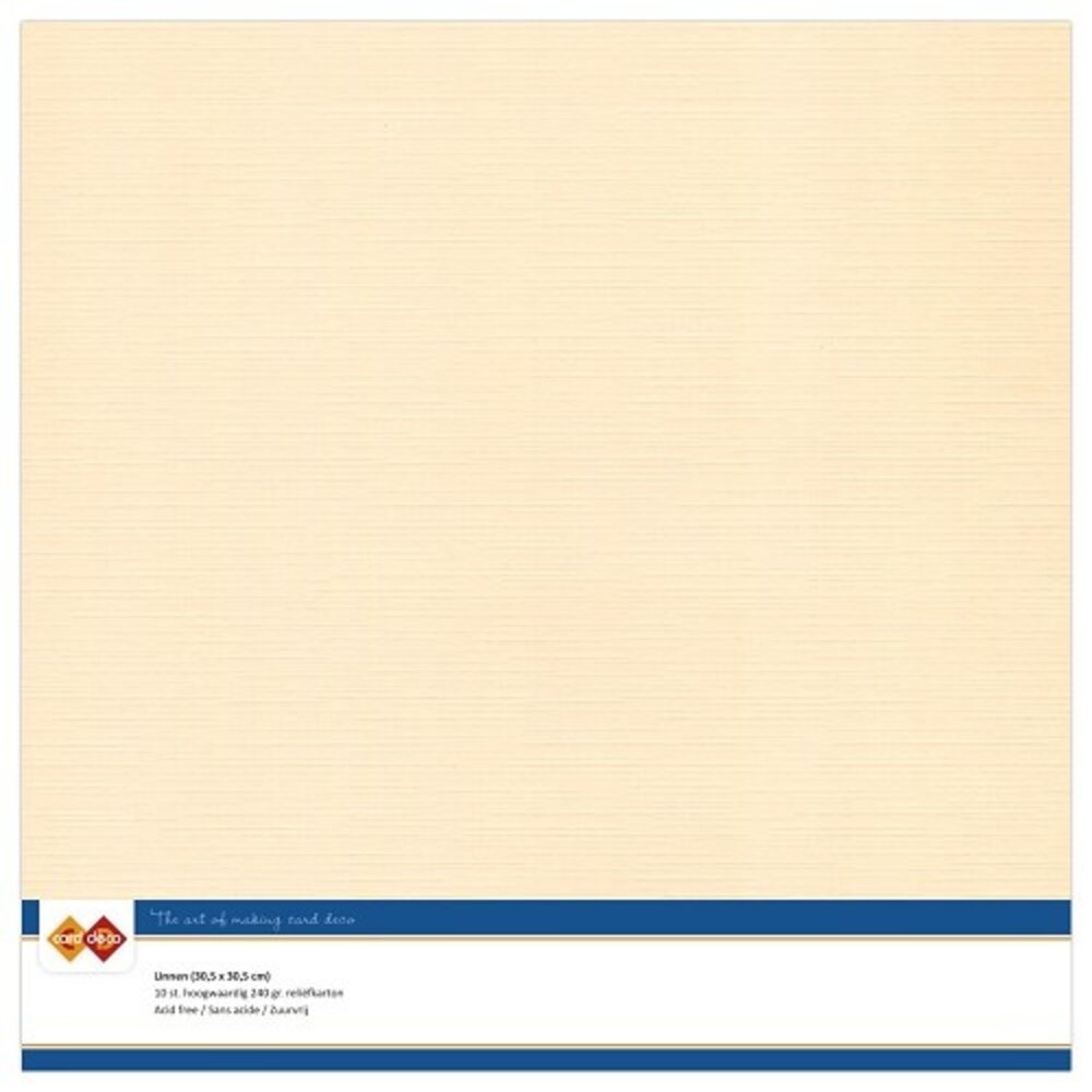 Card Deco Linen Cardstock Chamois 10 Vel 30,5x30,5 cm (LKK-SC07) Card Deco Linen Cardstock Chamois 10 Vel 30,5x30,5 cm (LKK-SC07)