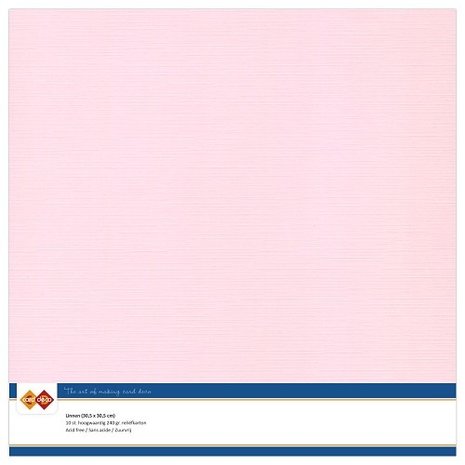 Card Deco Linen Cardstock Light Pink 10 Vel 30,5x30,5 cm (LKK-SC15)