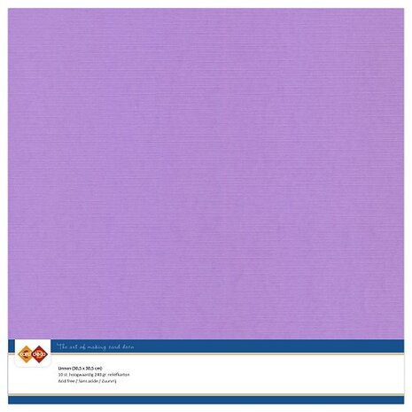 Card Deco Linen Cardstock Lilac 10 Vel 30,5x30,5 cm (LKK-SC17)