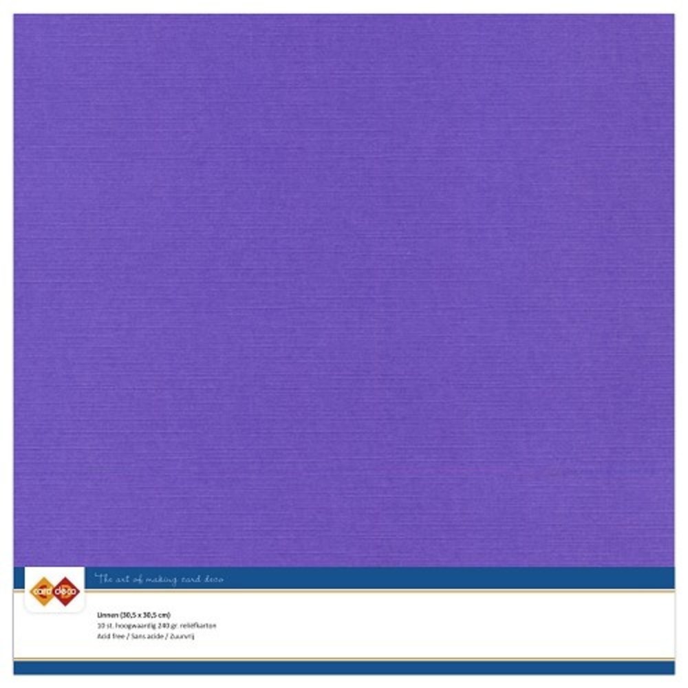 Card Deco Linen Cardstock Violet 10 Vel 30,5x30,5 cm (LKK-SC18) Card Deco Linen Cardstock Violet 10 Vel 30,5x30,5 cm (LKK-SC18)
