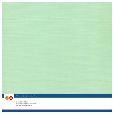 Card Deco Linen Cardstock Middle Green 10 Vel 30,5x30,5 cm (LKK-SC20)