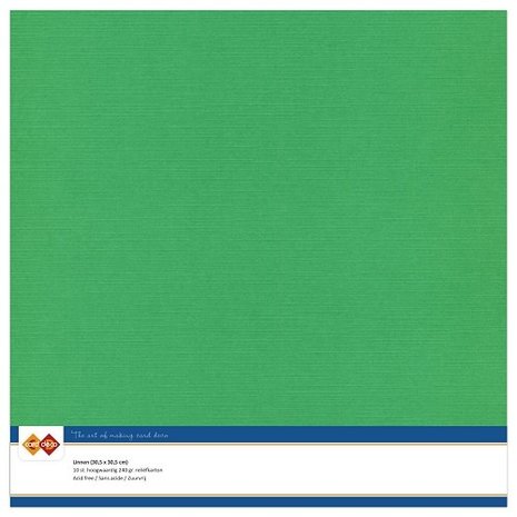 Card Deco Linen Cardstock Green 10 Vel 30,5x30,5 cm (LKK-SC22)