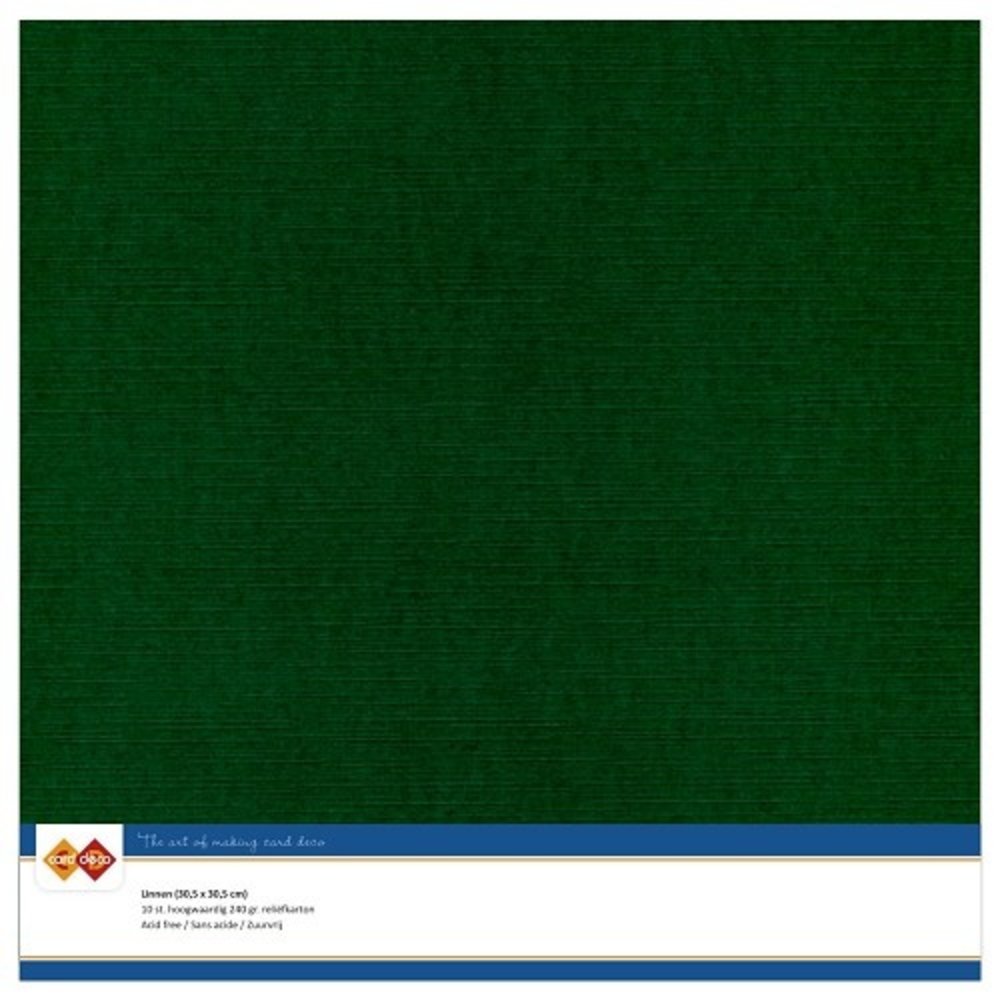 Card Deco Linen Cardstock Christmas Green 10 Vel 30,5x30,5 cm (LKK-SC23) Card Deco Linen Cardstock Christmas Green 10 Vel 30,5x30,5 cm (LKK-SC23)