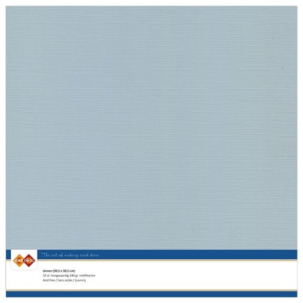 Card Deco Linen Cardstock Grey 10 Vel 30,5x30,5 cm (LKK-SC25)