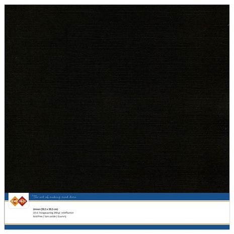 Card Deco Linen Cardstock Black 10 Vel 30,5x30,5 cm (LKK-SC31) Card Deco Linen Cardstock Black 10 Vel 30,5x30,5 cm (LKK-SC31)