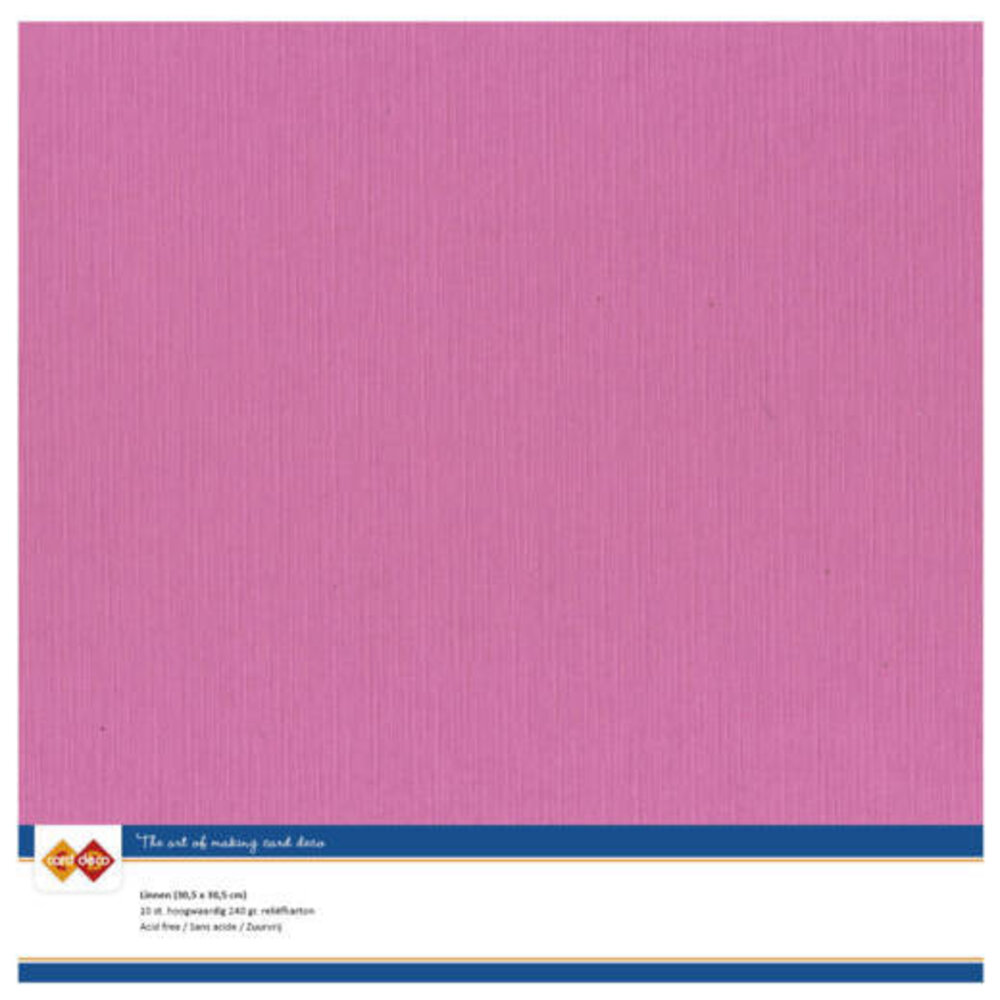 Card Deco Linen Cardstock Bright Pink 10 Vel 30,5x30,5 cm (LKK-SC49) Card Deco Linen Cardstock Bright Pink 10 Vel 30,5x30,5 cm (LKK-SC49)