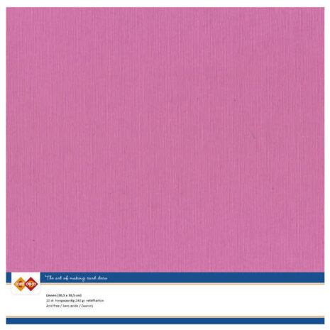 Card Deco Linen Cardstock Bright Pink 10 Vel 30,5x30,5 cm (LKK-SC49) Card Deco Linen Cardstock Bright Pink 10 Vel 30,5x30,5 cm (LKK-SC49)
