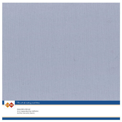 Card Deco Linen Cardstock Old Blue 10 Vel 30,5x30,5 cm (LKK-SC52) Card Deco Linen Cardstock Old Blue 10 Vel 30,5x30,5 cm (LKK-SC52)