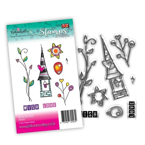 Polkadoodles Wishing Well Wishers Clear Stamps (PD8053) Polkadoodles Wishing Well Wishers Clear Stamps (PD8053)