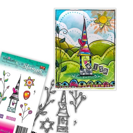 Polkadoodles Wishing Well Wishers Clear Stamps (PD8053) Polkadoodles Wishing Well Wishers Clear Stamps (PD8053)