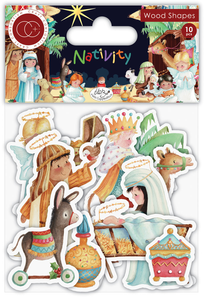 Craft Consortium Nativity Wooden Shapes (CCWDNS010)