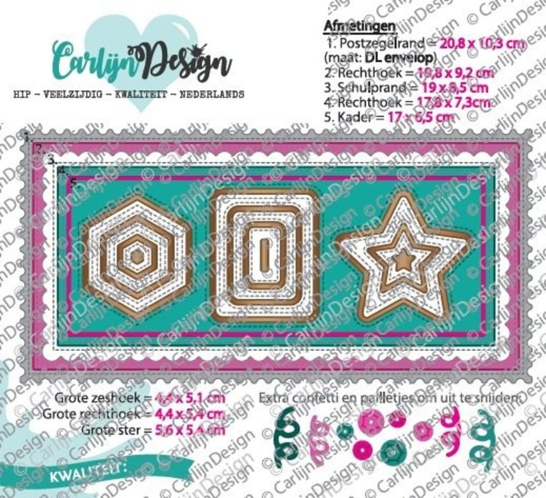 Carlijn Design Snijmal DL Slimline Kaart 2 (CDSN-0058) Carlijn Design Snijmal DL Slimline Kaart 2 (CDSN-0058)