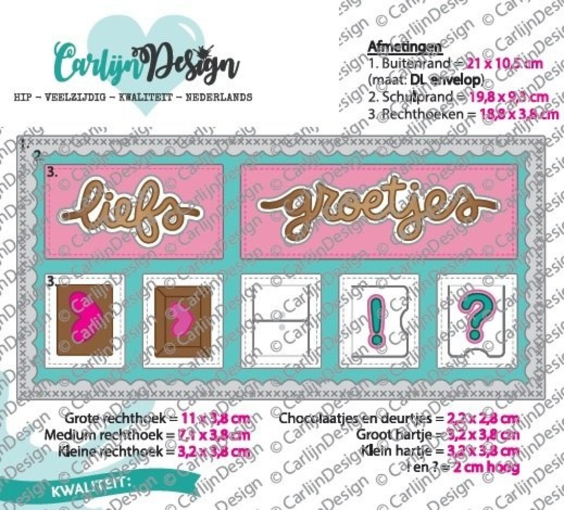 Carlijn Design Snijmal DL Slimline Kaart 3 (CDSN-0059) Carlijn Design Snijmal DL Slimline Kaart 3 (CDSN-0059)