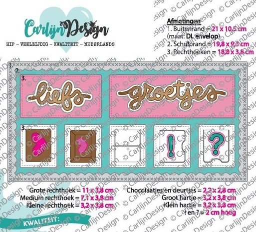 Carlijn Design Snijmal DL Slimline Kaart 3 (CDSN-0059) Carlijn Design Snijmal DL Slimline Kaart 3 (CDSN-0059)