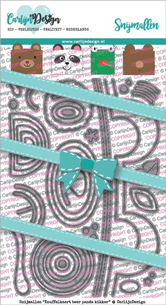 Carlijn Design Snijmal Knuffelkaart Beer Panda Kikker (CDSN-0069) Carlijn Design Snijmal Knuffelkaart Beer Panda Kikker (CDSN-0069)