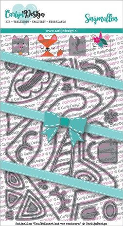 Carlijn Design Snijmal Knuffelkaart Kat Eenhoorn Vos (CDSN-0070) Carlijn Design Snijmal Knuffelkaart Kat Eenhoorn Vos (CDSN-0070)