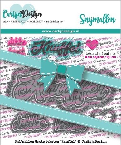 Carlijn Design Snijmal Grote Teksten Knuffel (CDSN-0077)