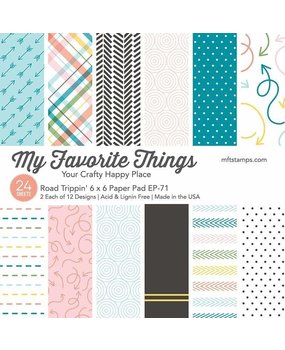 My Favorite Things Road Trippin' 6x6 Inch Paper Pad (EP-71) My Favorite Things Road Trippin' 6x6 Inch Paper Pad (EP-71)