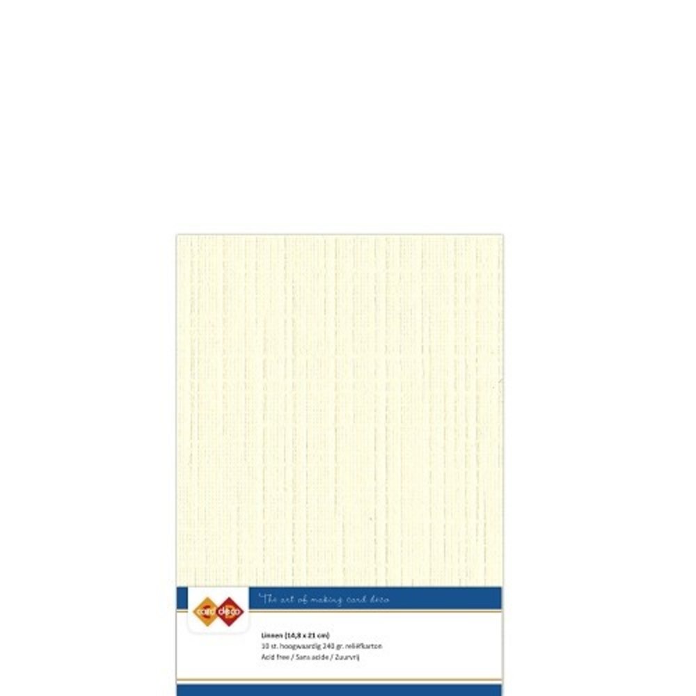 Card Deco Linen Cardstock Cream 10 Vel A5 (LKK-A502)