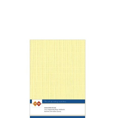Card Deco Linen Cardstock Yellow 10 Vel A5 (LKK-A504) Card Deco Linen Cardstock Yellow 10 Vel A5 (LKK-A504)