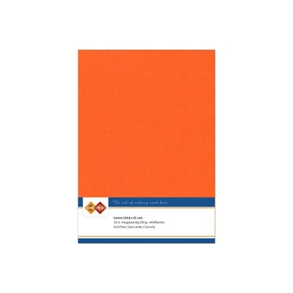 Card Deco Linen Cardstock Orange 10 Vel A5 (LKK-A511) Card Deco Linen Cardstock Orange 10 Vel A5 (LKK-A511)