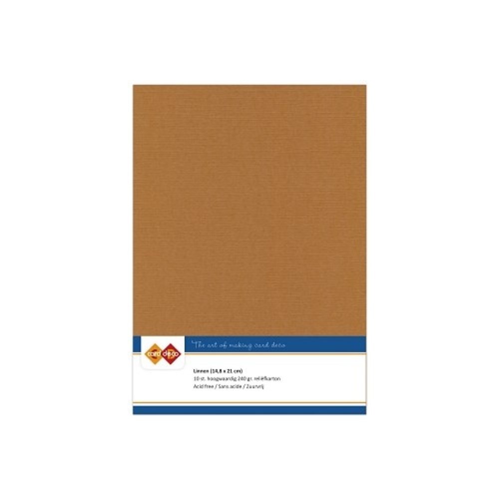 Card Deco Linen Cardstock Coffee Brown 10 Vel A5 (LKK-A512)