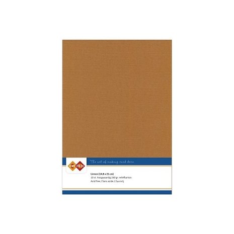 Card Deco Linen Cardstock Coffee Brown 10 Vel A5 (LKK-A512)