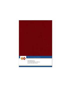 Card Deco Linen Cardstock Burgundy 10 Vel A5 (LKK-A514)
