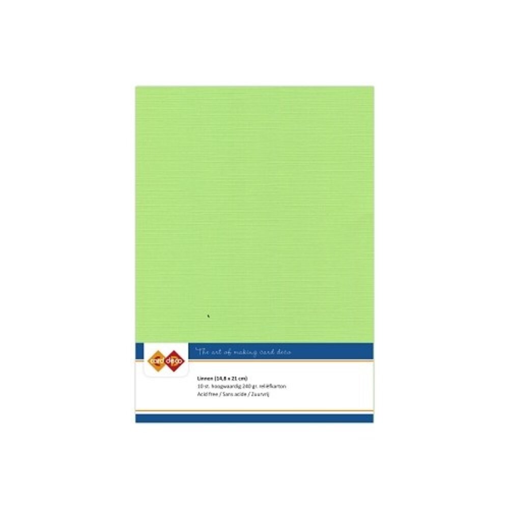 Card Deco Linen Cardstock May Green 10 Vel A5 (LKK-A521)
