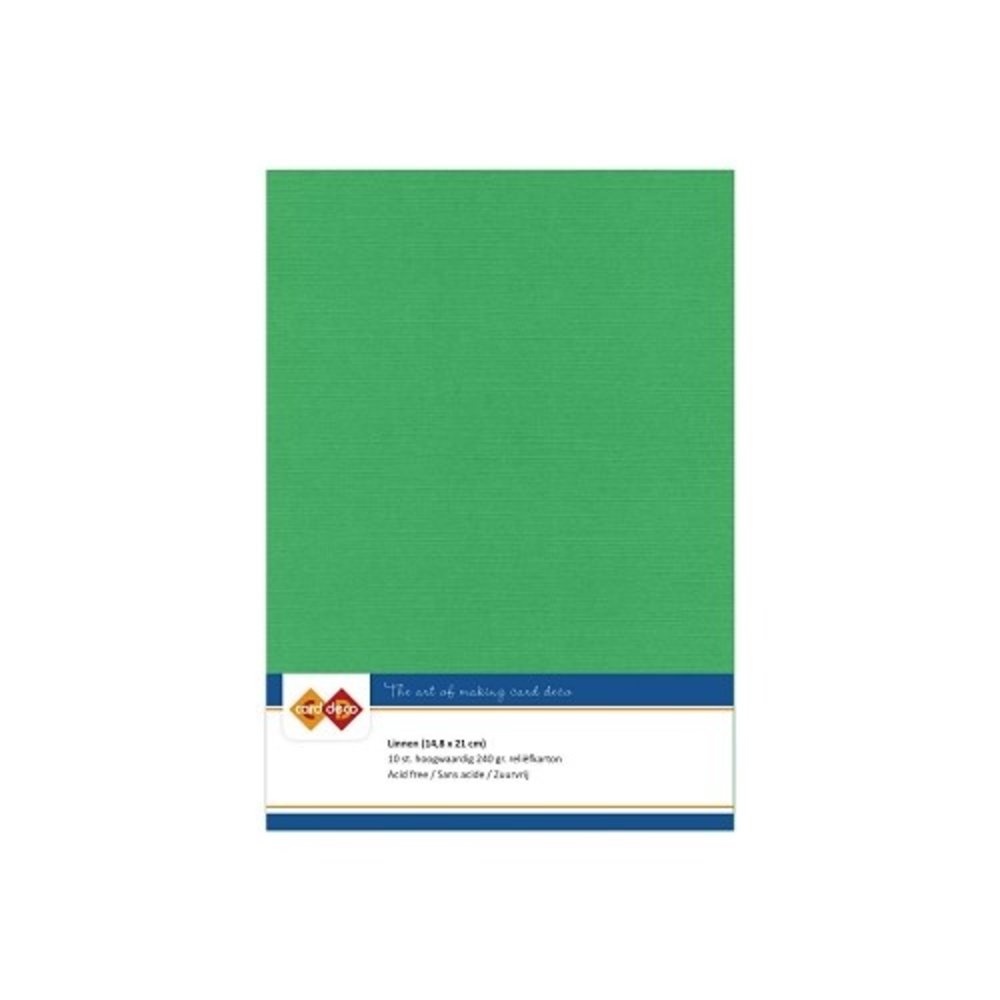 Card Deco Linen Cardstock Green 10 Vel A5 (LKK-A522)