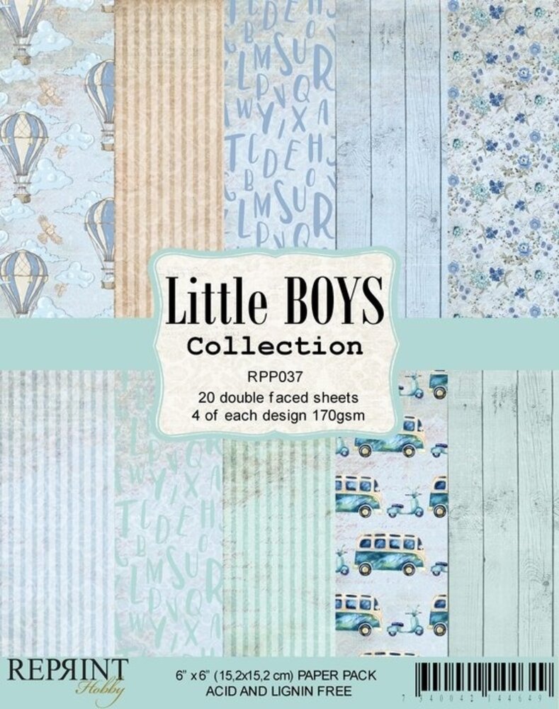 Reprint Little Boys Collection 6x6 Inch Paper Pack (RPP037) Reprint Little Boys Collection 6x6 Inch Paper Pack (RPP037)