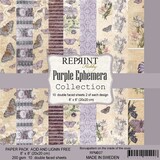 Reprint Purple Ephemera Collection 8x8 Inch Paper Pack (RPM007)