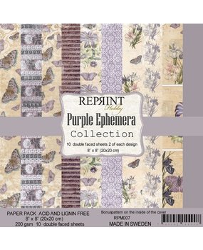 Reprint Purple Ephemera Collection 8x8 Inch Paper Pack (RPM007) Reprint Purple Ephemera Collection 8x8 Inch Paper Pack (RPM007)