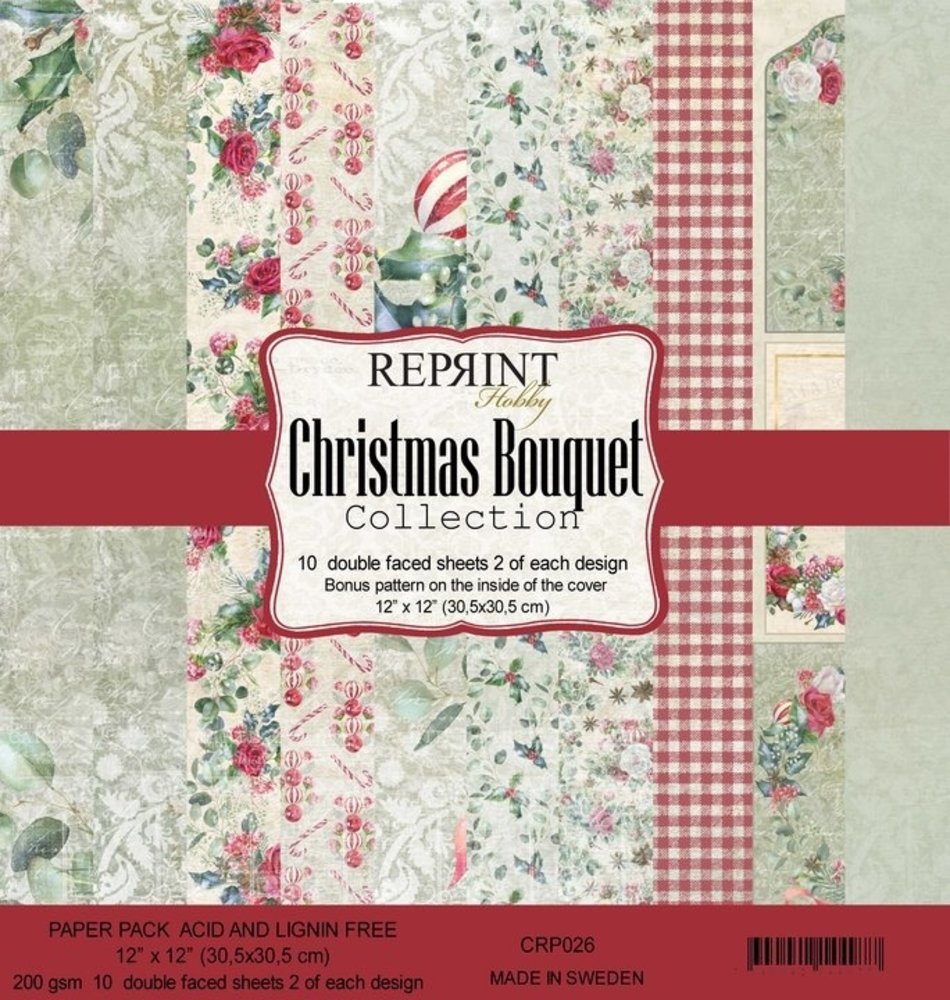 Reprint Christmas Bouquet Collection 12x12 Inch Paper Pack (CRP026)
