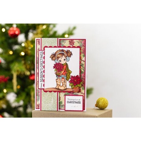 Crafter's Companion Holly Poinsettia Clear Stamps (CF-STP-HOLPO)