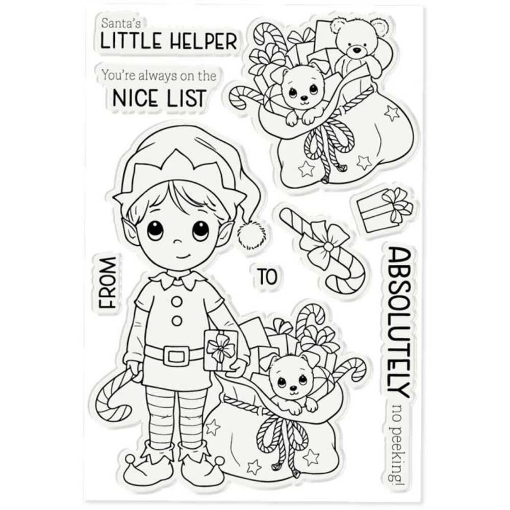 Crafter's Companion Santa's Little Helper Clear Stamps (CF-STP-SANLH) Crafter's Companion Santa's Little Helper Clear Stamps (CF-STP-SANLH)