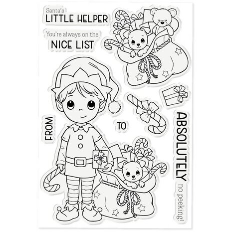 Crafter's Companion Santa's Little Helper Clear Stamps (CF-STP-SANLH) Crafter's Companion Santa's Little Helper Clear Stamps (CF-STP-SANLH)