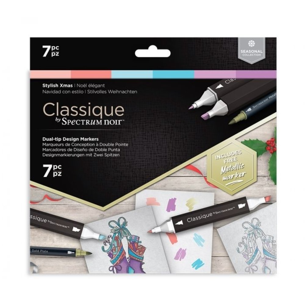 Spectrum Noir Classique Alcohol Markers Set Stylish Xmas (7pcs) (SN-CS-STX)