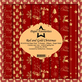 Paper Favourites Red and Gold Christmas 12x12 Inch Paper Pack (PF346)