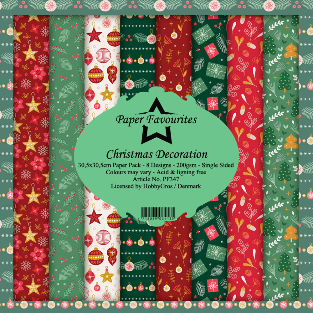 Paper Favourites Christmas Decoration 12x12 Inch Paper Pack (PF347)