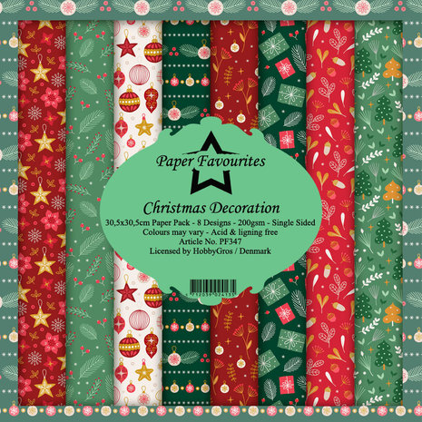 Paper Favourites Christmas Decoration 12x12 Inch Paper Pack (PF347)