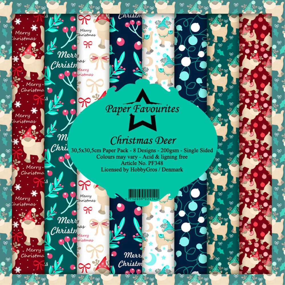 Paper Favourites Christmas Deer 12x12 Inch Paper Pack (PF348) Paper Favourites Christmas Deer 12x12 Inch Paper Pack (PF348)