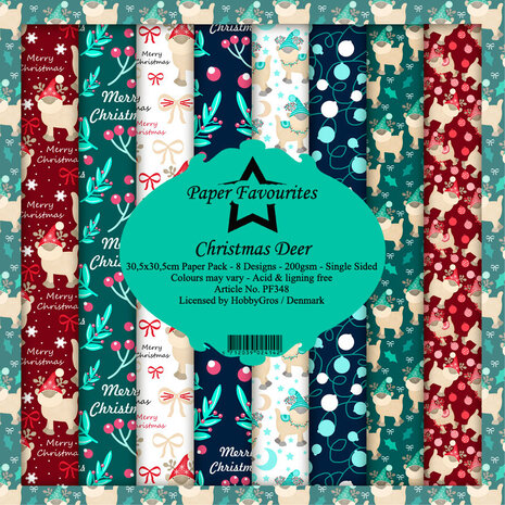 Paper Favourites Christmas Deer 12x12 Inch Paper Pack (PF348) Paper Favourites Christmas Deer 12x12 Inch Paper Pack (PF348)
