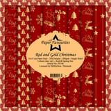Paper Favourites Red and Gold Christmas 6x6 Inch Paper Pack (PF146)