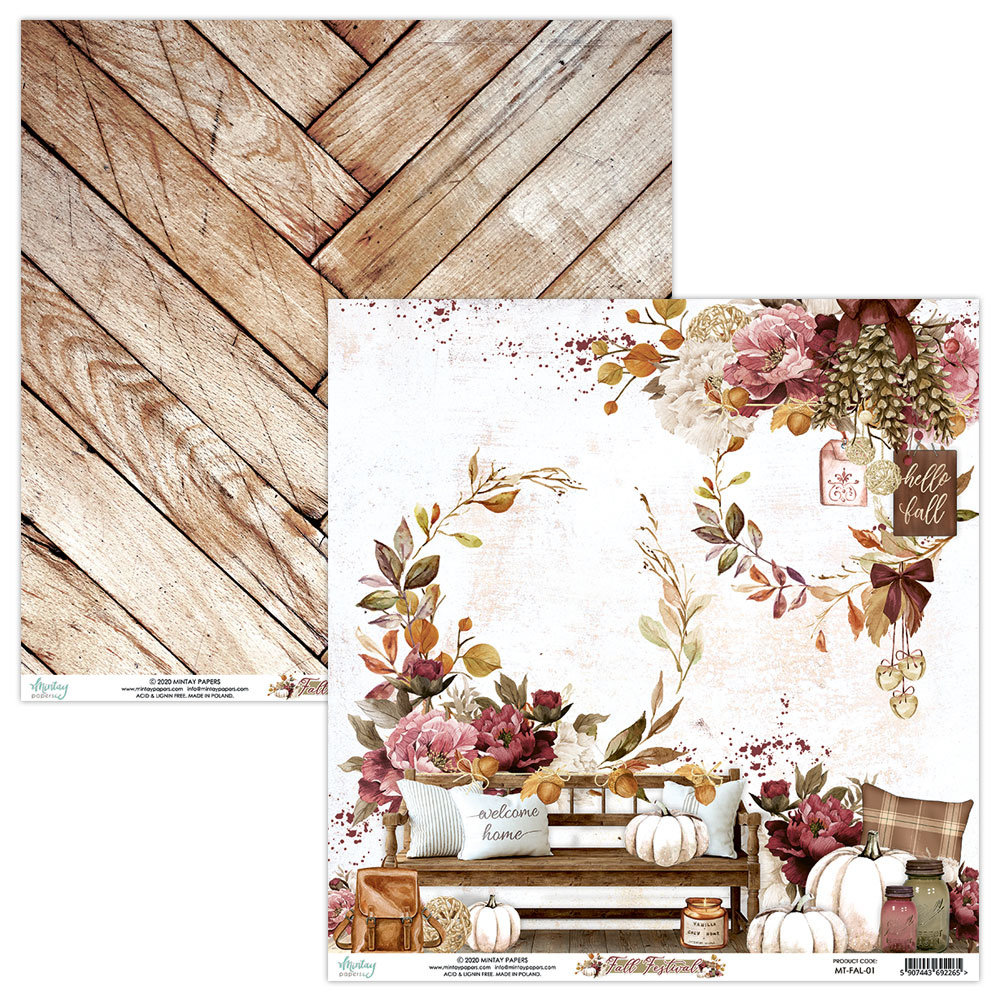 Mintay Fall Festive 12x12 Inch Scrapbooking Paper Set (MT-FAL-07) Mintay Fall Festive 12x12 Inch Scrapbooking Paper Set (MT-FAL-07)