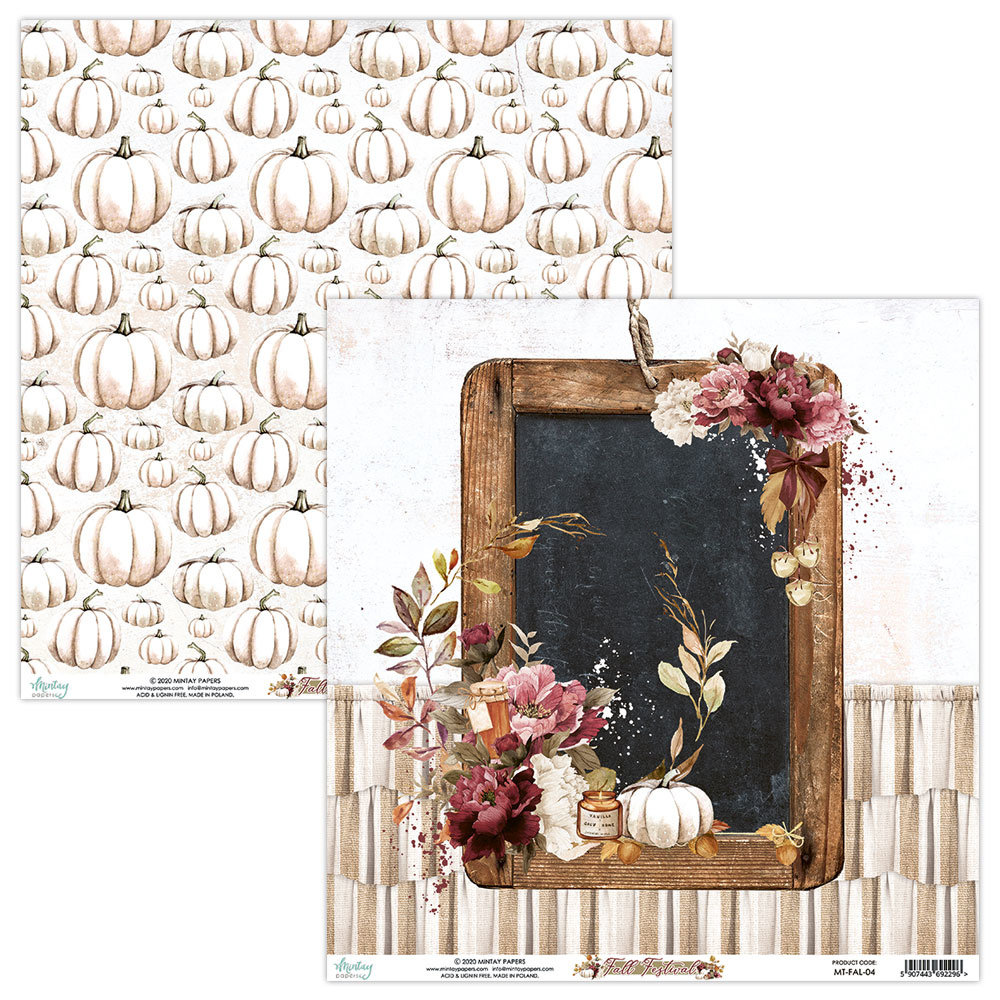 Mintay Fall Festive 12x12 Inch Scrapbooking Paper Set (MT-FAL-07) Mintay Fall Festive 12x12 Inch Scrapbooking Paper Set (MT-FAL-07)